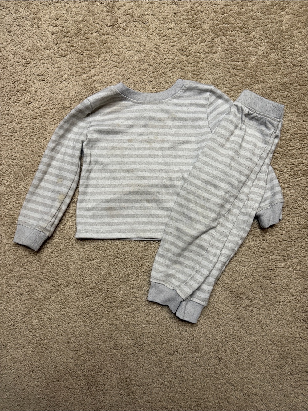 Splendid Striped Long-Sleeve Top - Light Gray & White